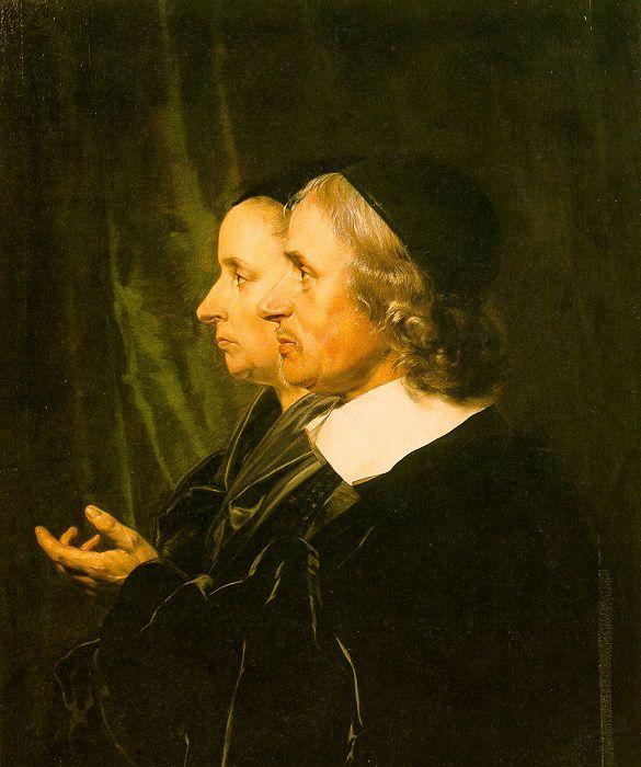 Jan de Bray Double Profile Portrait of the Artist's Parents